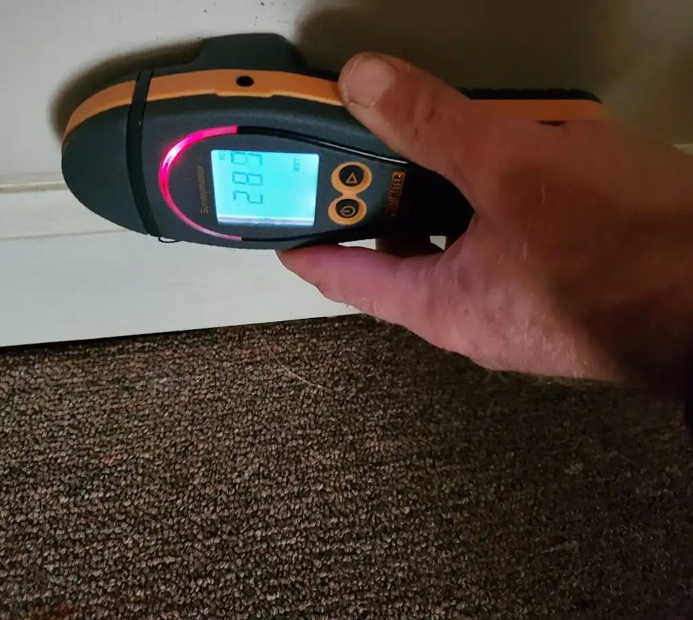 Moisture detection at baseboard during Sewage Cleanup & Sanitation in Hialeah Gardens
