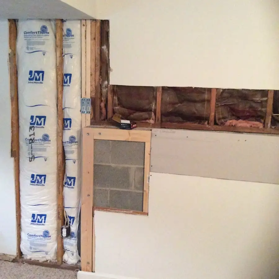 Wall insulation replacement during Basement Flood Cleanup in Hialeah Gardens